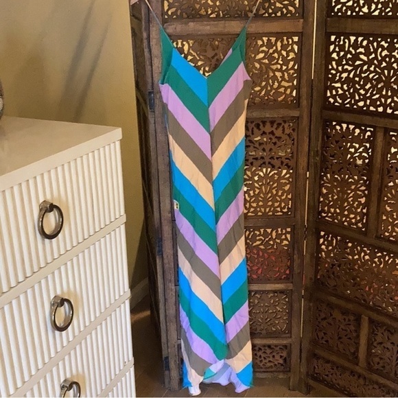 Tibi Julian Stripe Maxi Dress $695 size 12 - Picture 6 of 6